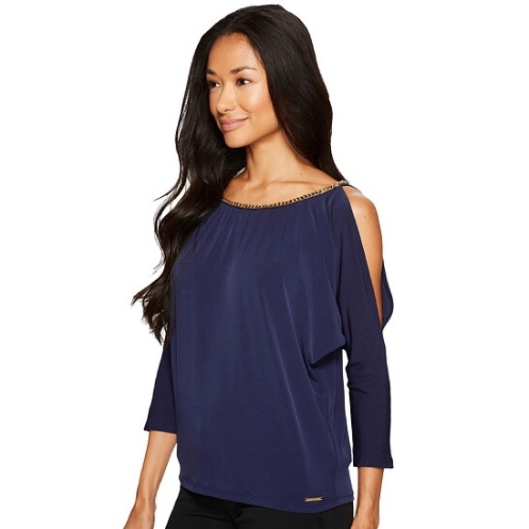 michael kors cold shoulder top